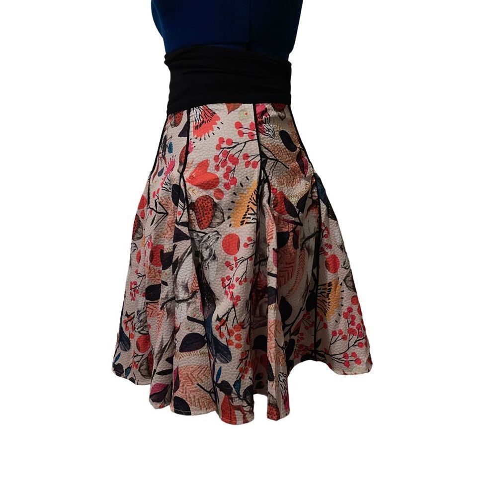 🎈SOLD🎈. Eva Franco Beige Anthropologie Songbird Skirt Sz 2 - Picture 4 of 12